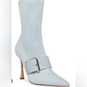 Steve Madden Blue Denim Heeled Boots with Stiletto Heel